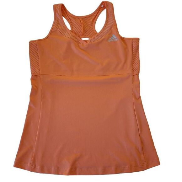 Adidas Womens Climacool Racerback Activewear Tank Tops Peach Medium - Picture 1 of 9
